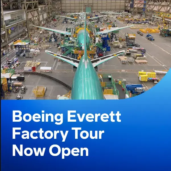 Boeing Everett Factor Tour Now Open