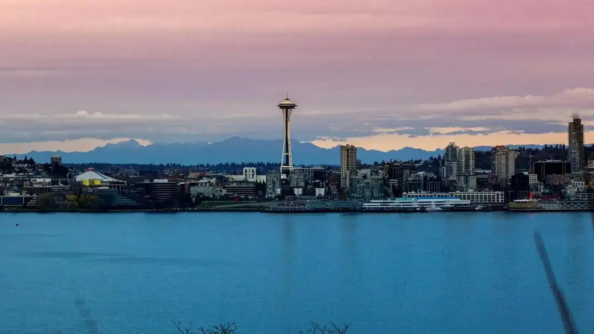 Seattle Skyline in Evening