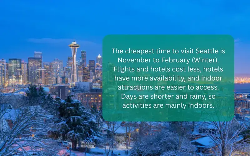 Cheapest Time to Visit Seattle