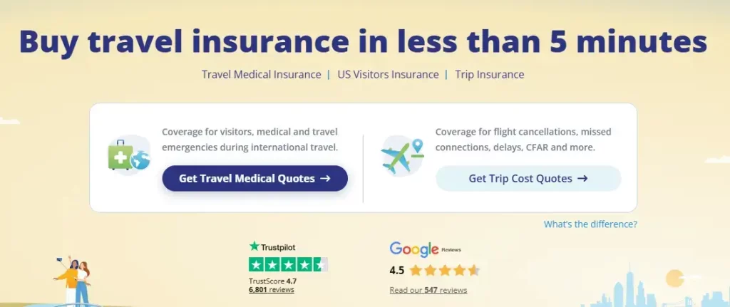 VisitorsCoverage Banner for Seattle Travel Insurance