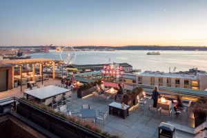 Rooftop View from the Inn at the Market, one of the best hotels near Pike Place Market, Seattle