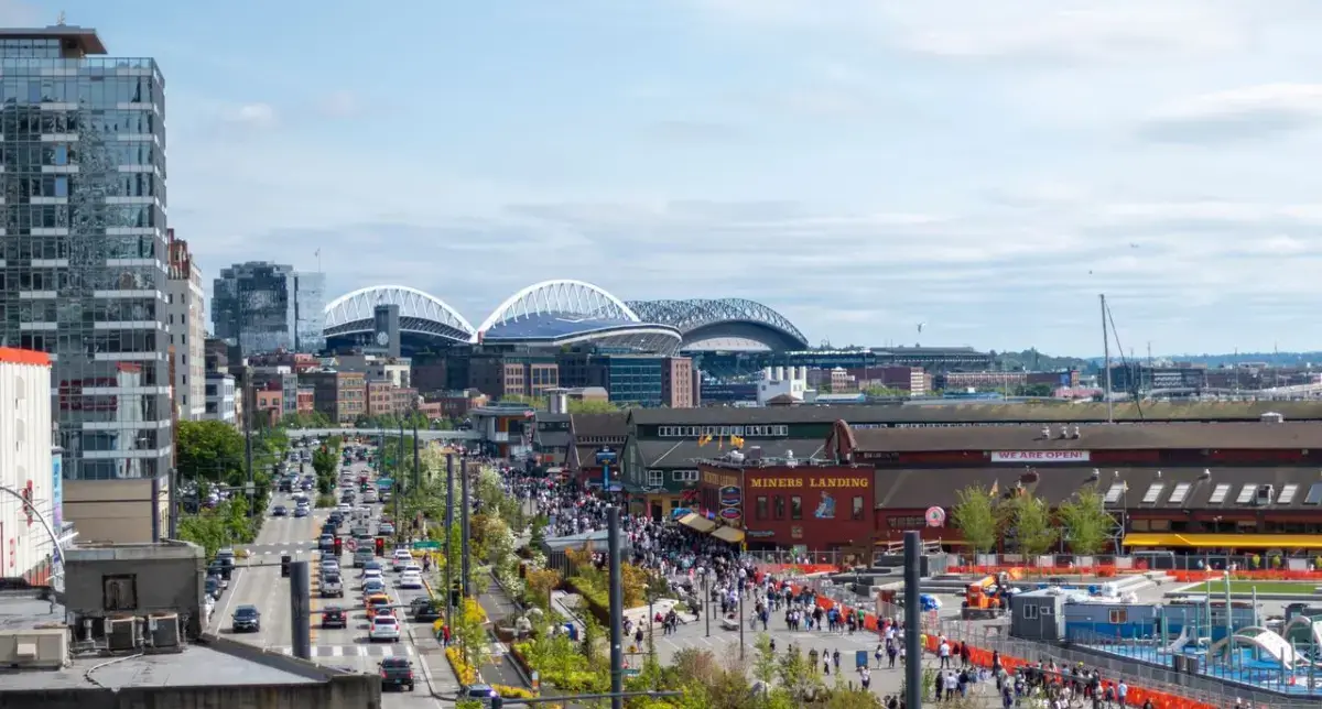 T Mobile Park and Lumen Field Views in Seattle